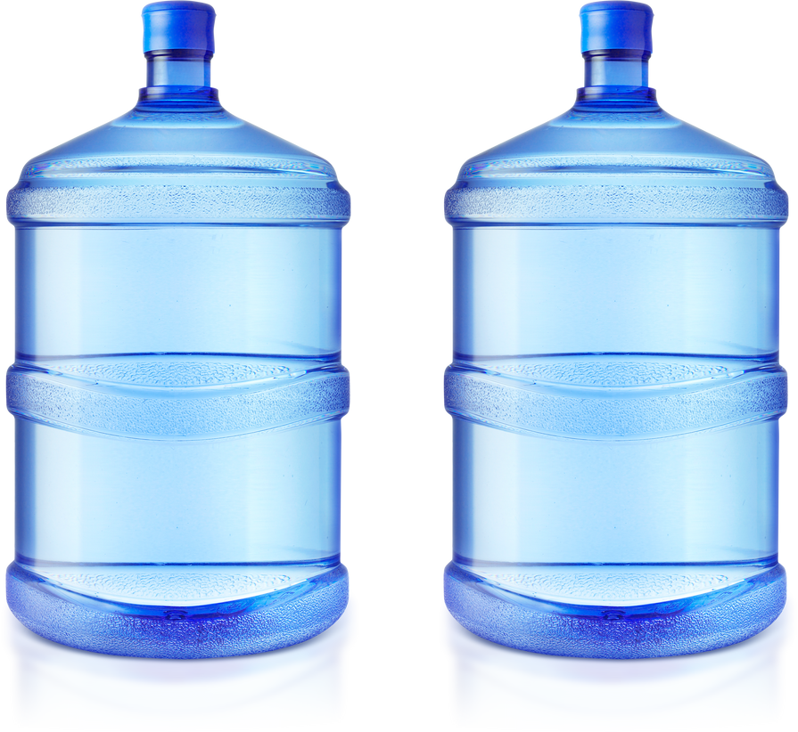 big bottles of water, transparent background